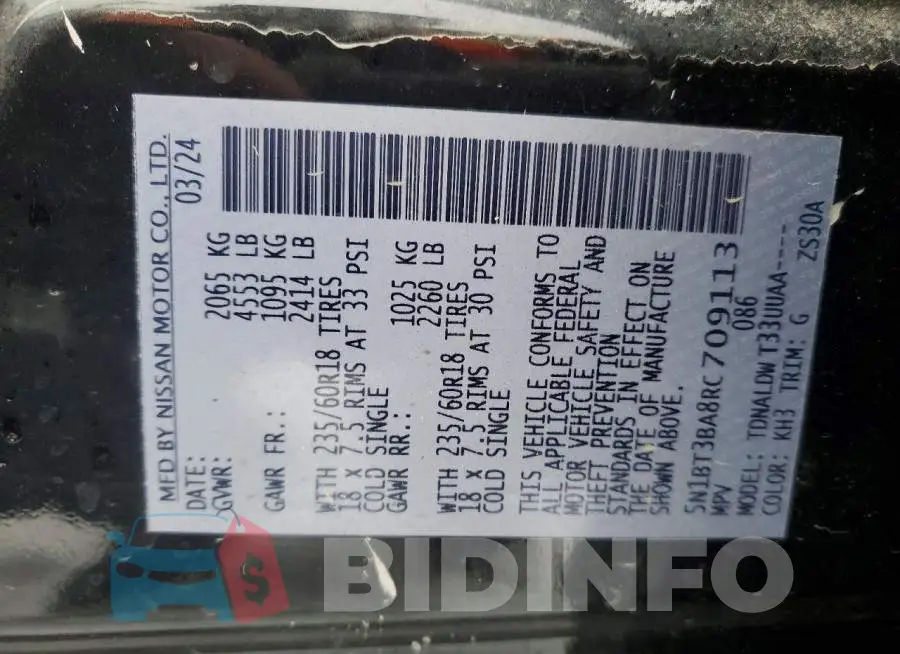 5N1BT3BA8RC709113 Photo# 13