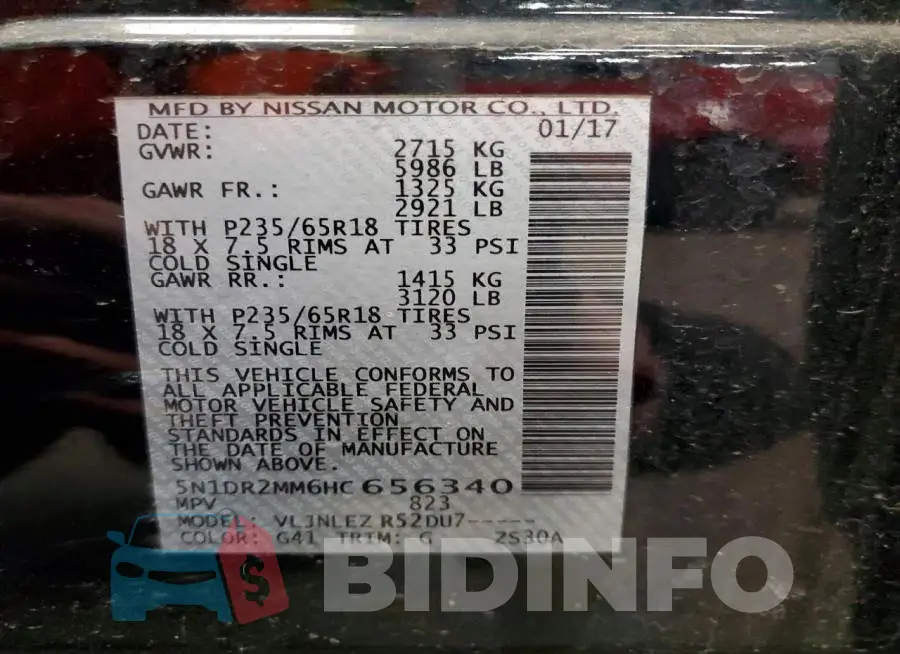 5N1DR2MM6HC656340 Photo# 13