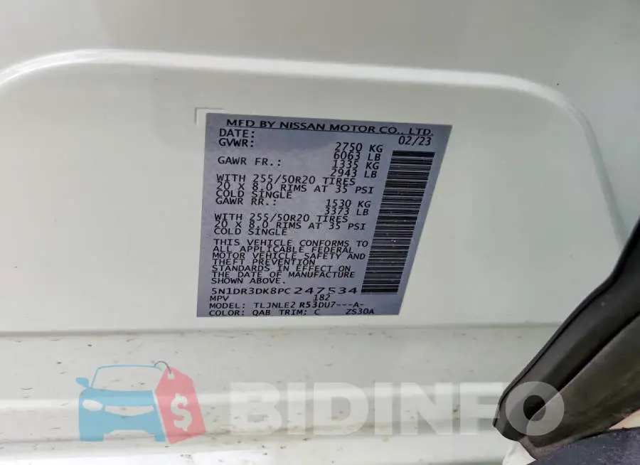 5N1DR3DK8PC247534 Photo# 13