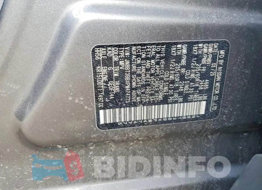 JN8BT3BBXPW474775 Photo# 14