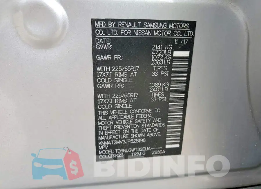 KNMAT2MV3JP528198 Photo# 13