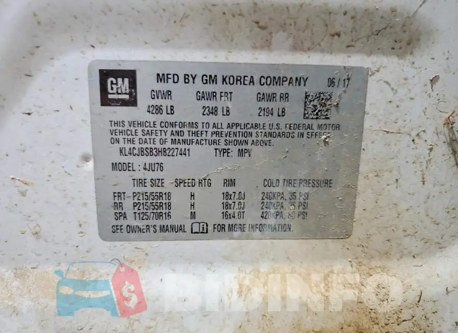KL4CJBSB3HB227441 Photo# 12
