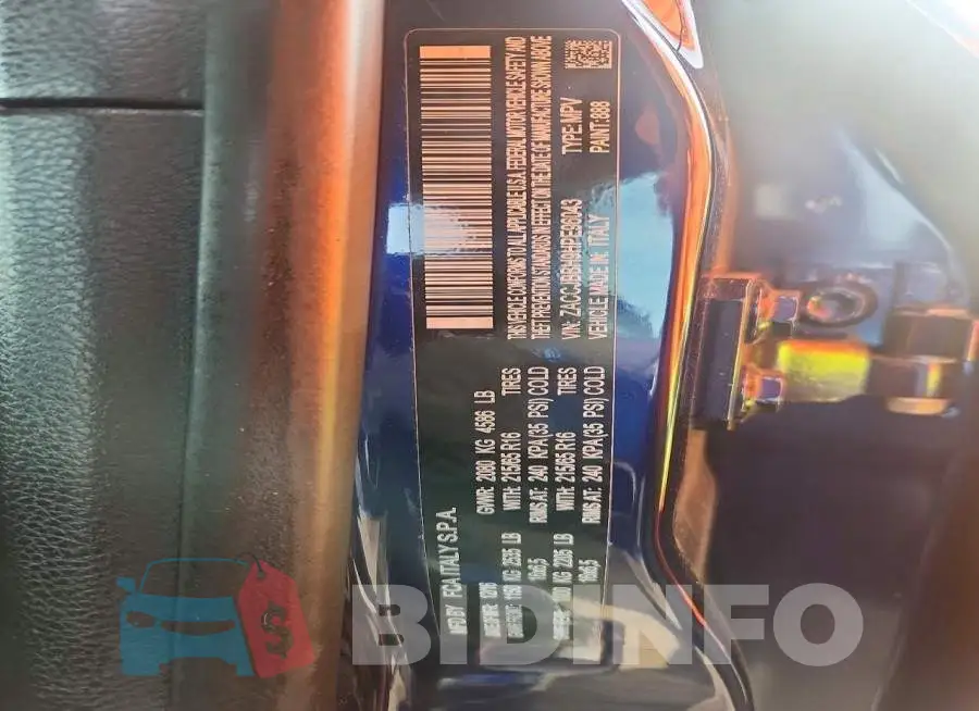 ZACCJBBH9HPE96043 Photo# 13
