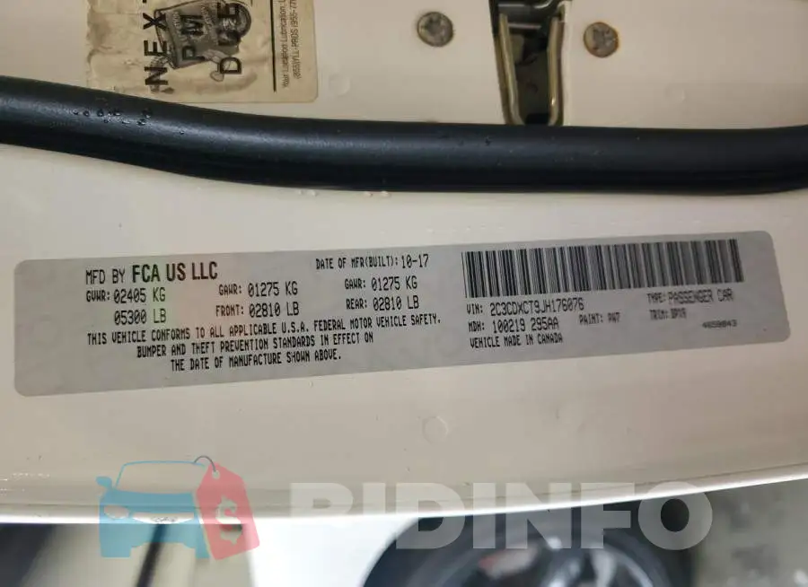 2C3CDXCT9JH176076 Photo# 13