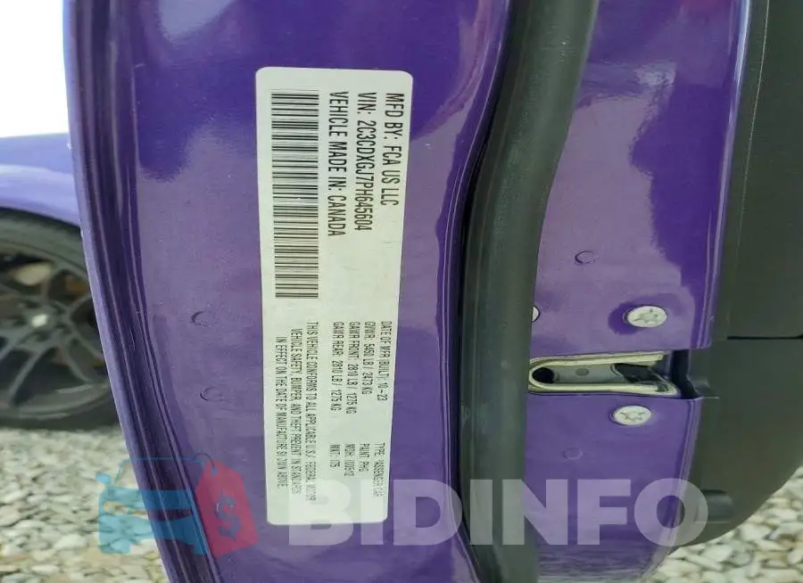 2C3CDXGJ7PH645604 Photo# 12