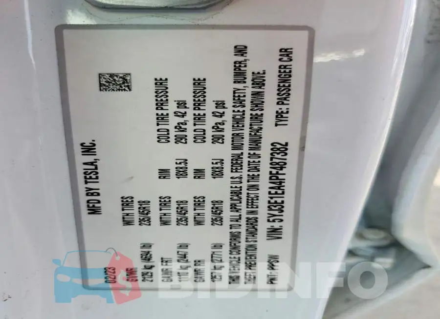 5YJ3E1EA4PF487382 Photo# 12