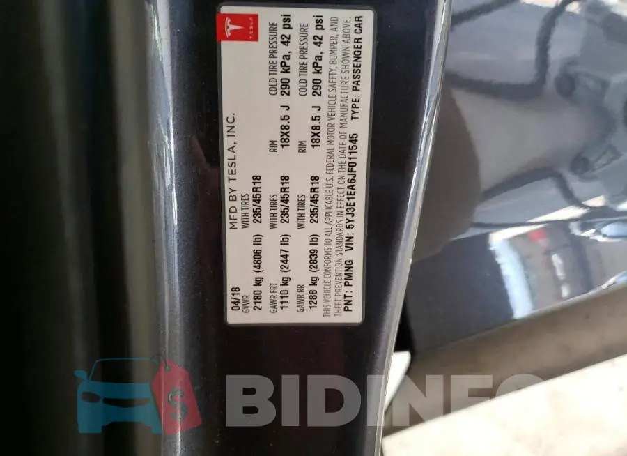 5YJ3E1EA6JF011545 Photo# 12