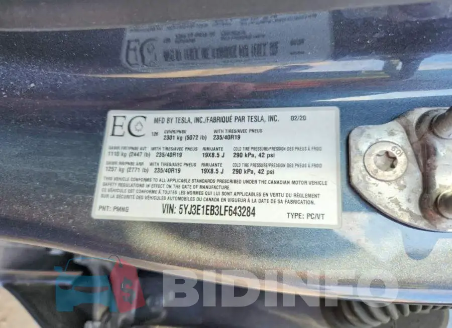 5YJ3E1EB3LF643284 Photo# 12