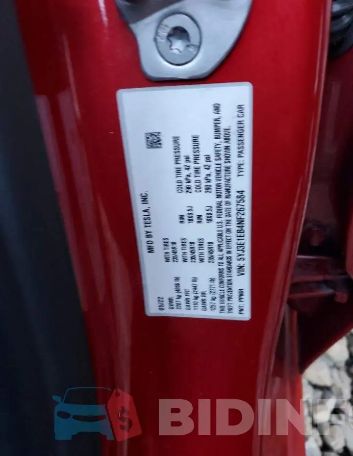 5YJ3E1EB4NF267584 Photo# 12