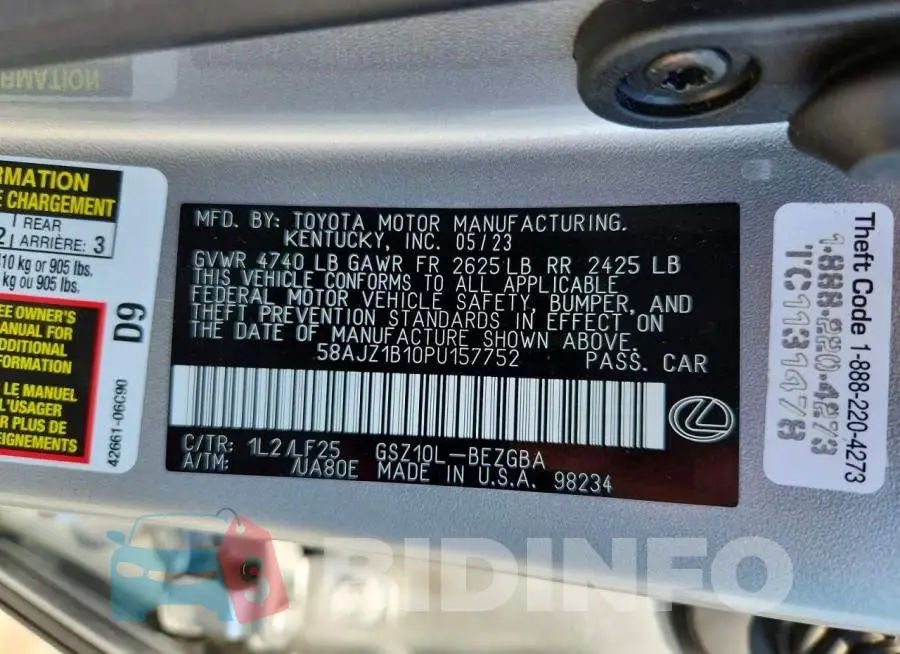 58AJZ1B10PU157752 Photo# 12