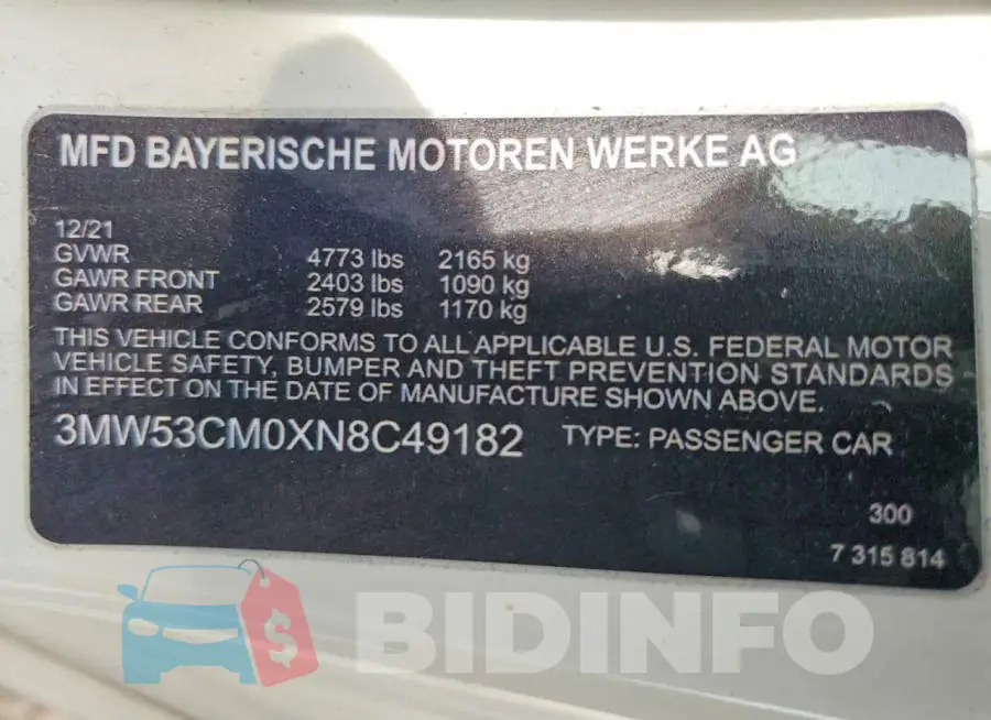 3MW53CM0XN8C49182 Photo# 12