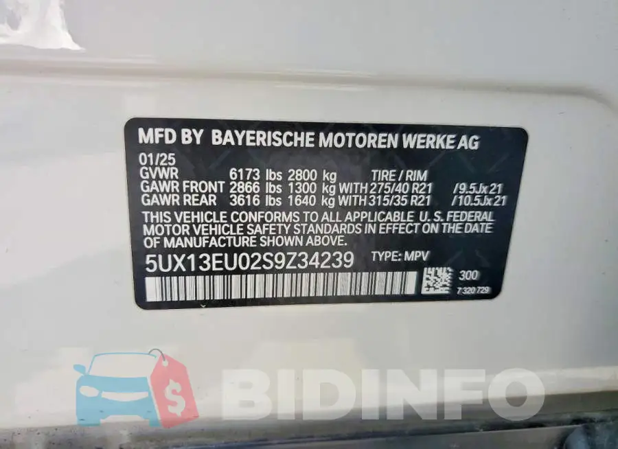5UX13EU02S9Z34239 Photo# 13