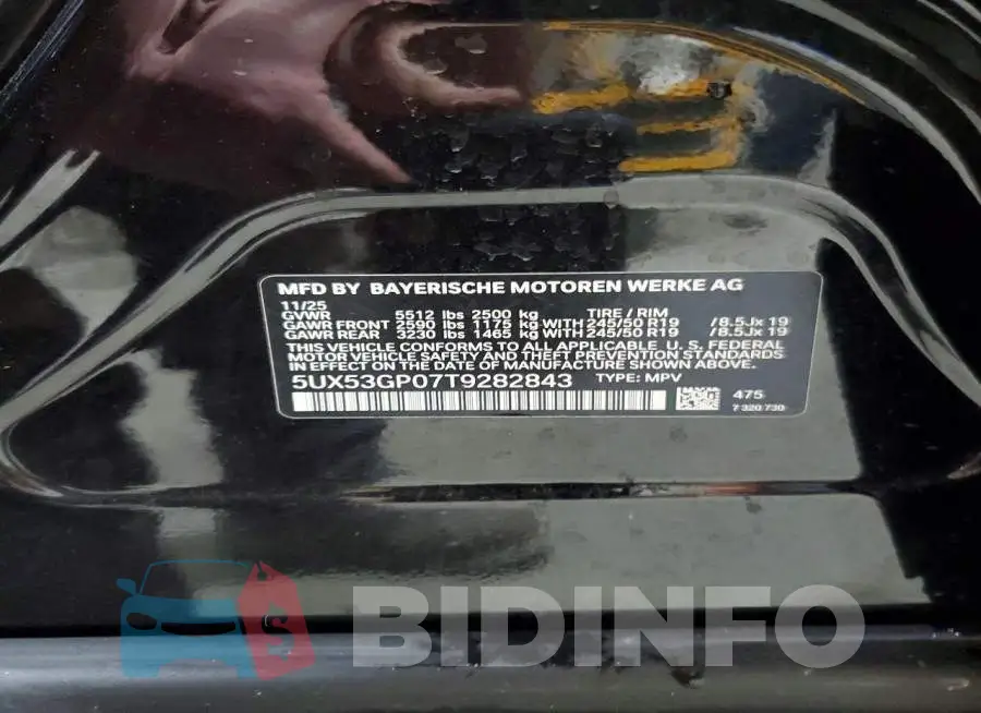 5UX53GP07T9282843 Photo# 13