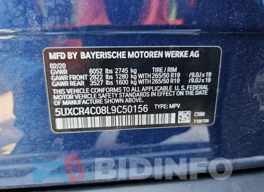 5UXCR4C08L9C50156 Photo# 12