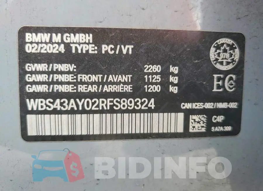 WBS43AY02RFS89324 Photo# 12
