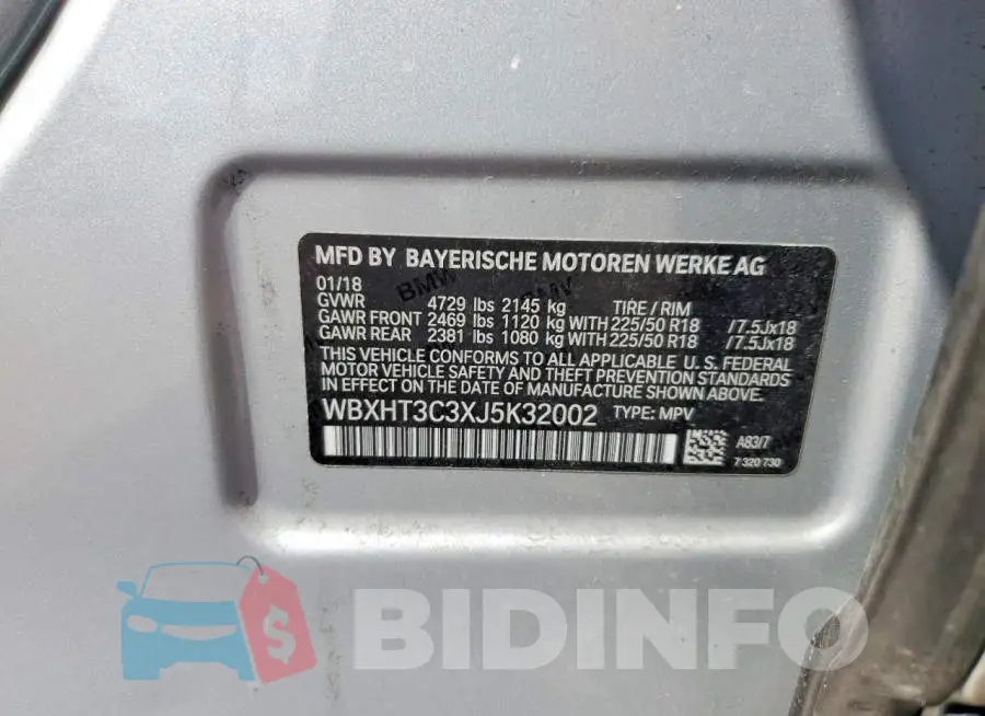 WBXHT3C3XJ5K32002 Photo# 14