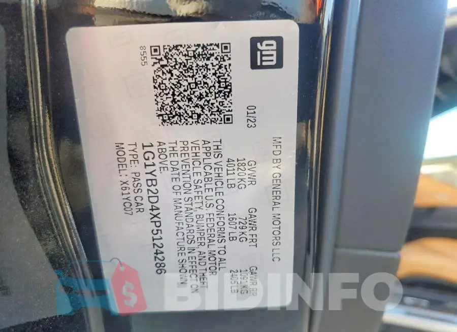 1G1YB2D4XP5124286 Photo# 13