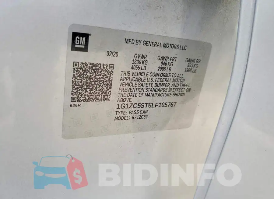 1G1ZC5ST6LF105767 Photo# 12