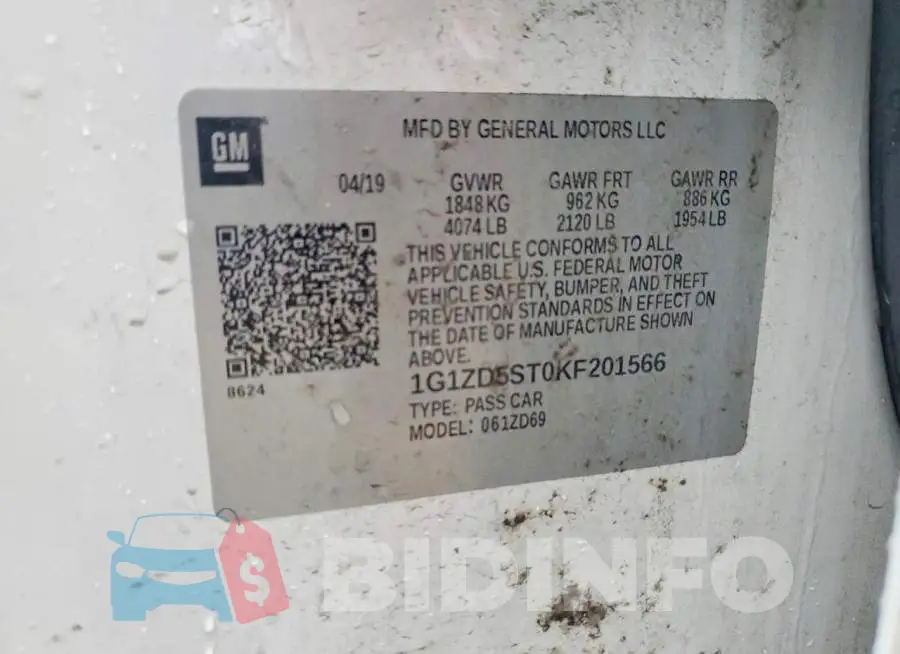 1G1ZD5ST0KF201566 Photo# 12