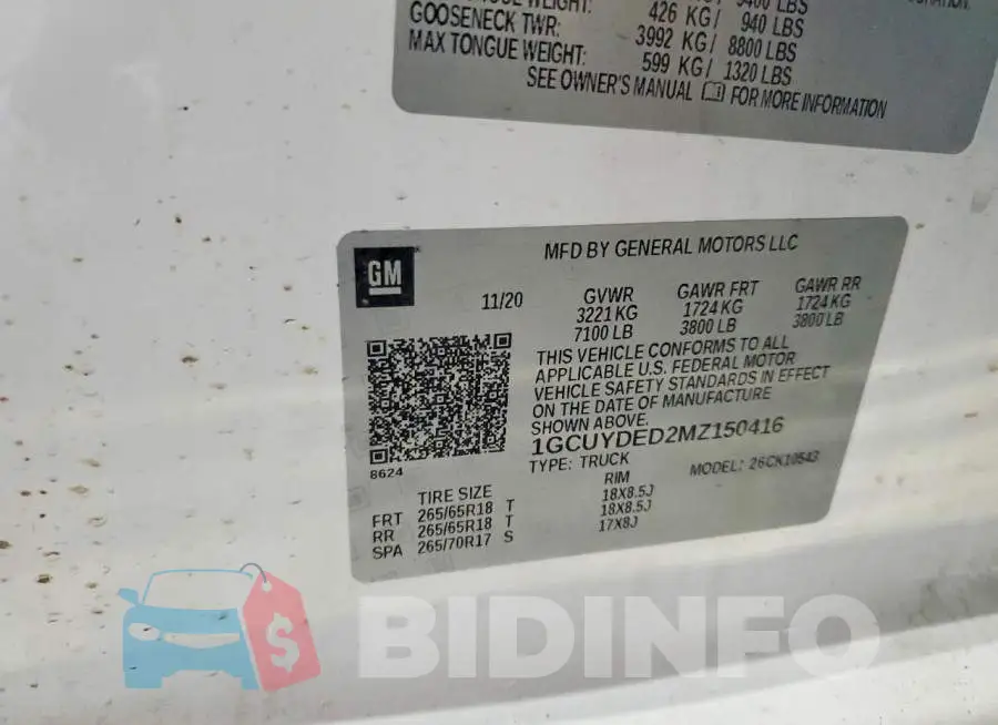 1GCUYDED2MZ150416 Photo# 13