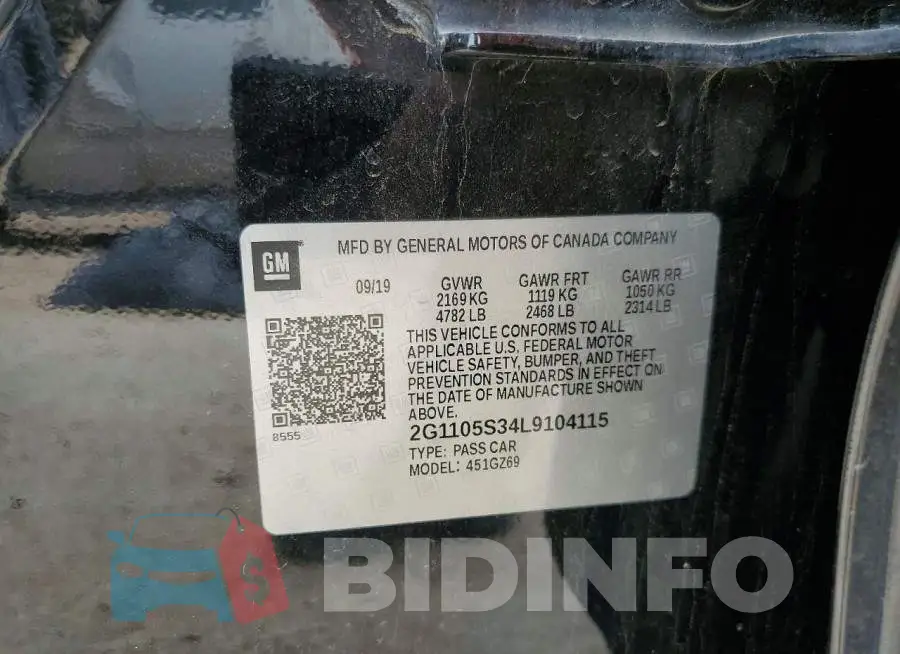 2G1105S34L9104115 Photo# 12