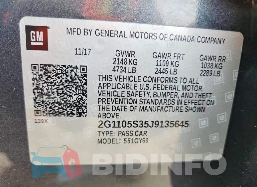 2G1105S35J9135645 Photo# 12