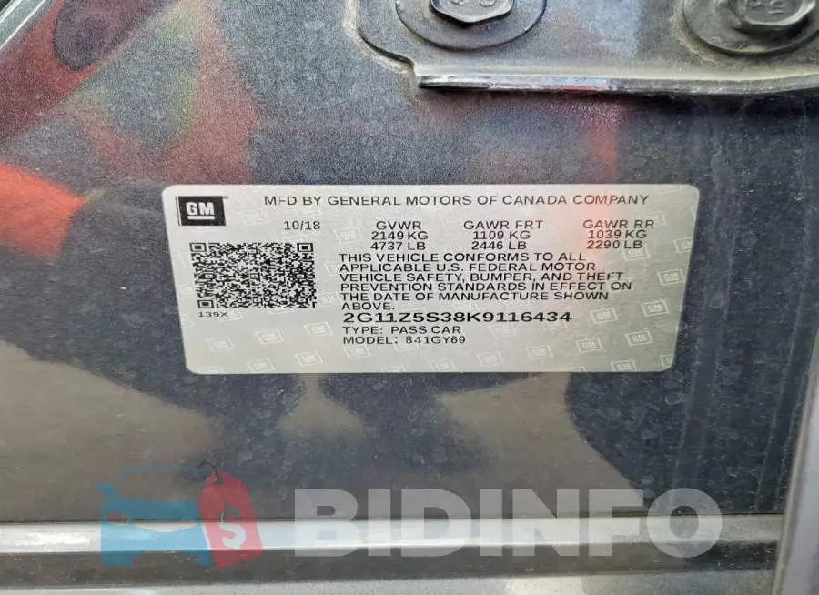 2G11Z5S38K9116434 Photo# 12