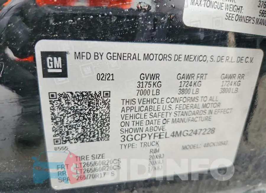 3GCPYFEL4MG247228 Photo# 12