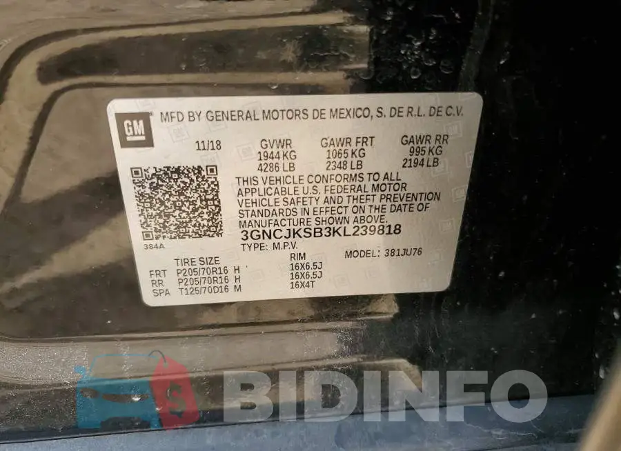 3GNCJKSB3KL239818 Photo# 12