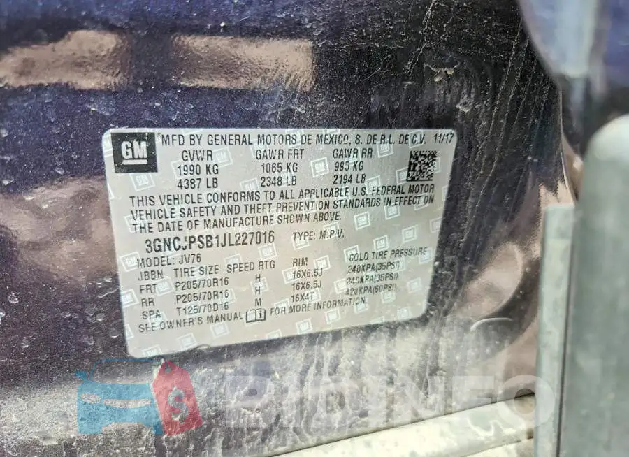 3GNCJPSB1JL227016 Photo# 12