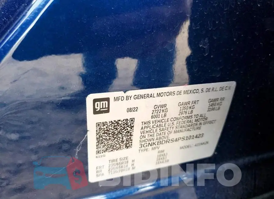 3GNKBDRS4PS101423 Photo# 13