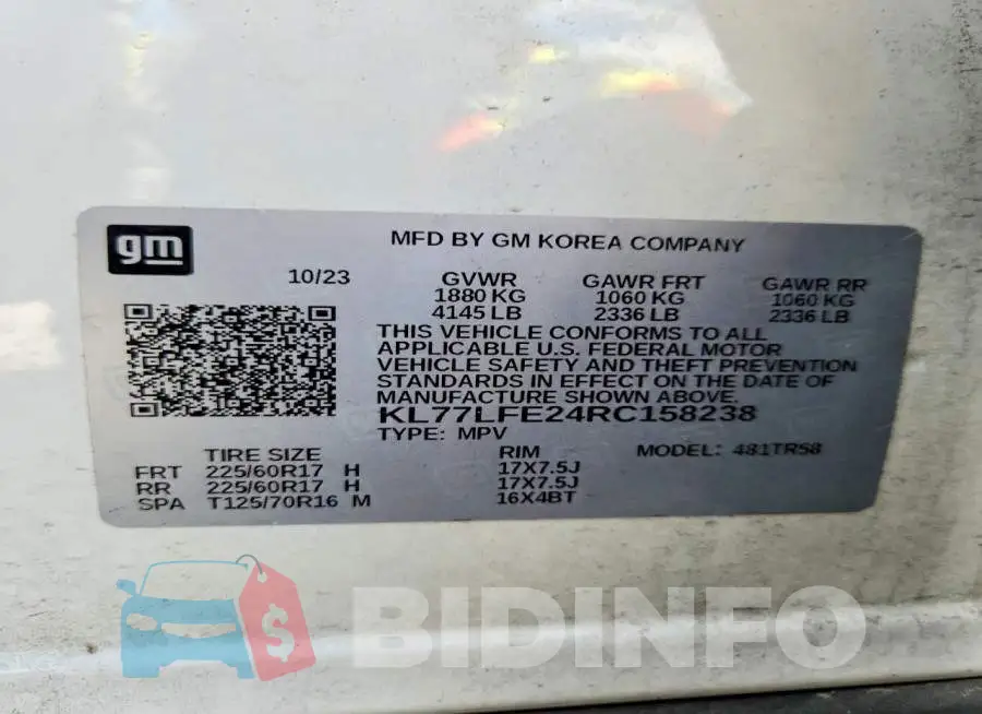KL77LFE24RC158238 Photo# 13