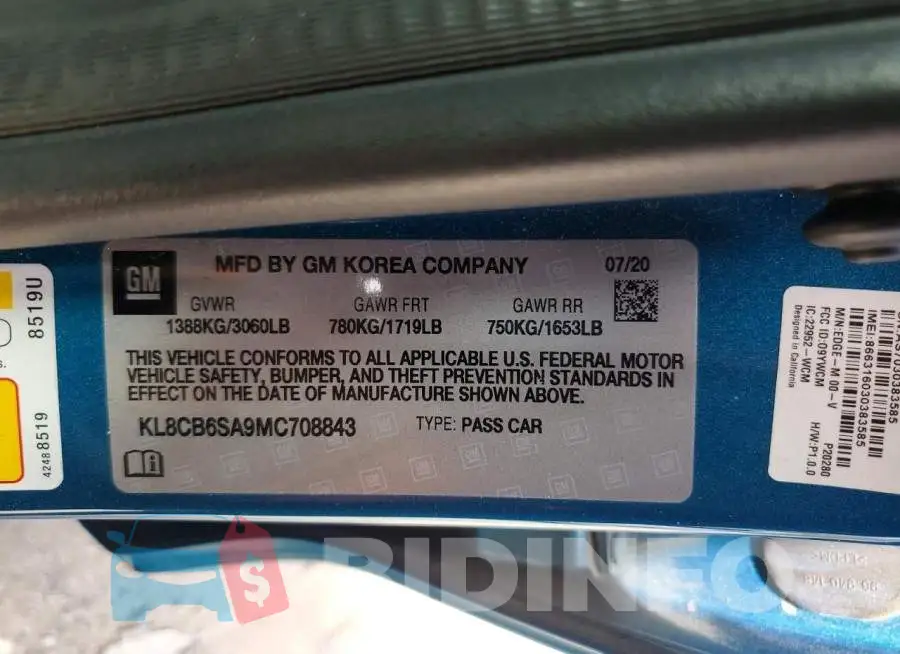 KL8CB6SA9MC708843 Photo# 12