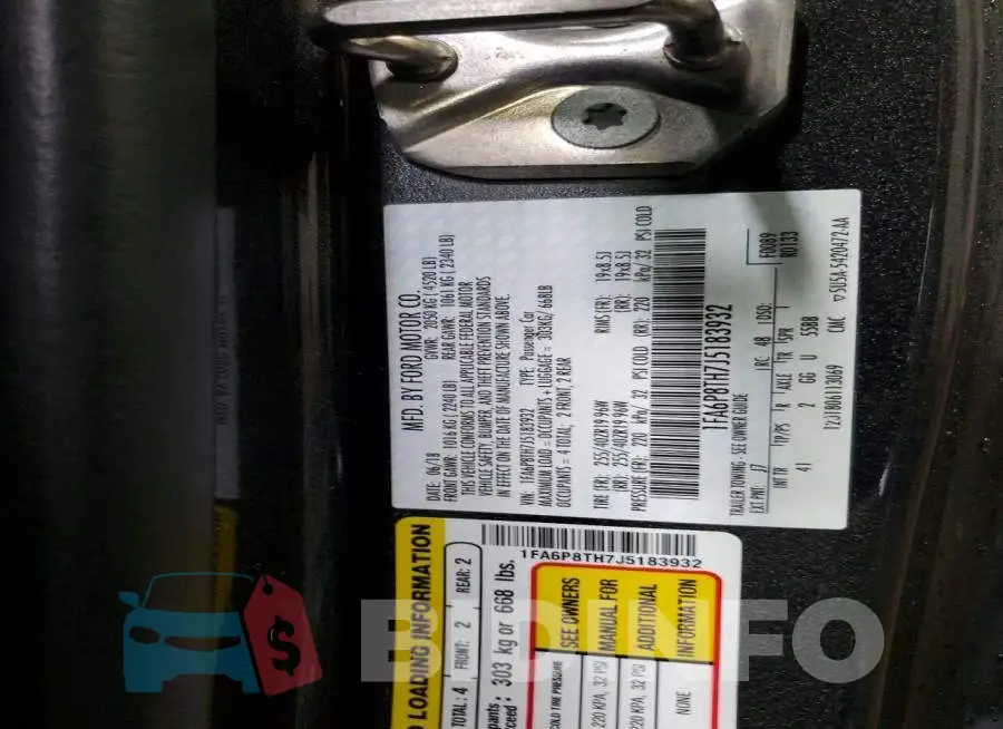 1FA6P8TH7J5183932 Photo# 12