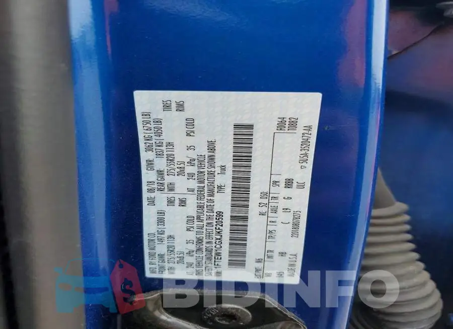 1FTEW1CGXJKF20599 Photo# 12