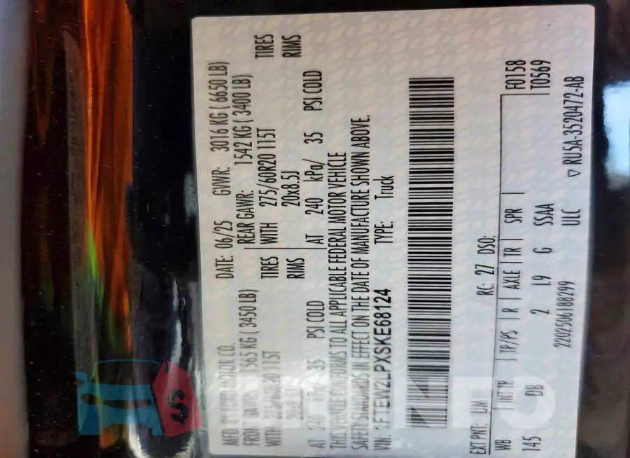 1FTEW2LPXSKE68124 Photo# 12