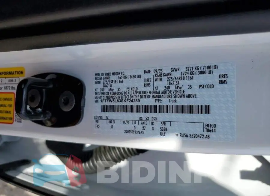 1FTFW5L83SKF24239 Photo# 12