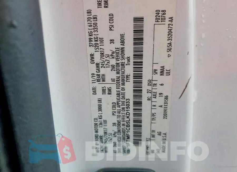 1FTMF1CB5LKD15033 Photo# 12