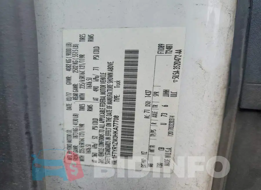 1FTYR1ZM3HKA77708 Photo# 12