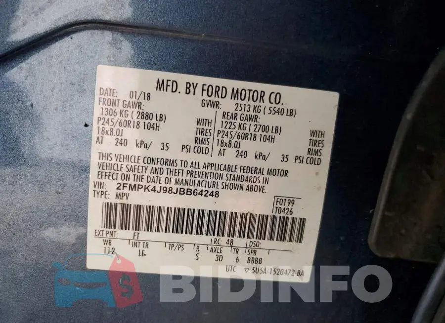 2FMPK4J98JBB64248 Photo# 12