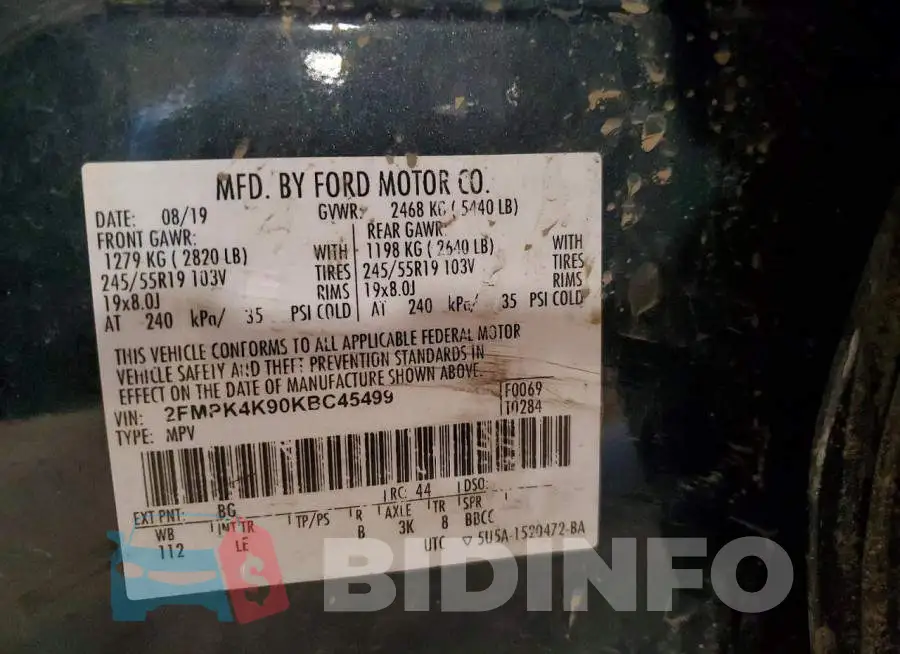 2FMPK4K90KBC45499 Photo# 13