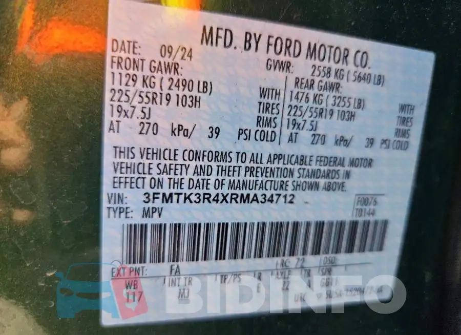 3FMTK3R4XRMA34712 Photo# 14