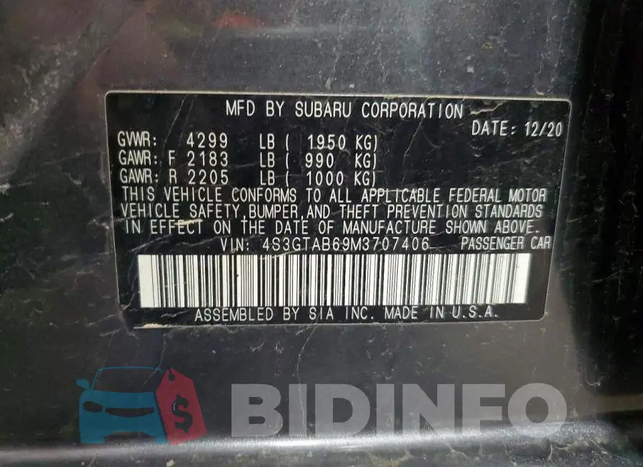 4S3GTAB69M3707406 Photo# 12