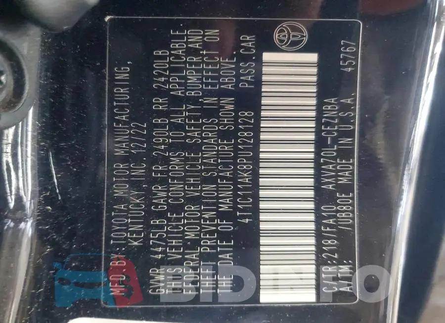 4T1C11AK8PU128128 Photo# 13