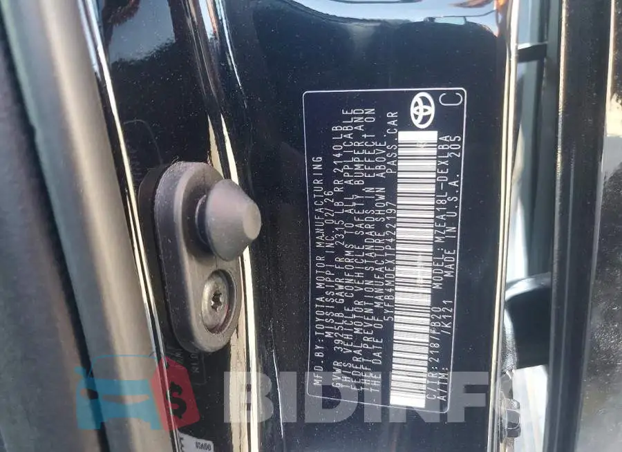 5YFB4MDEXTP422197 Photo# 13