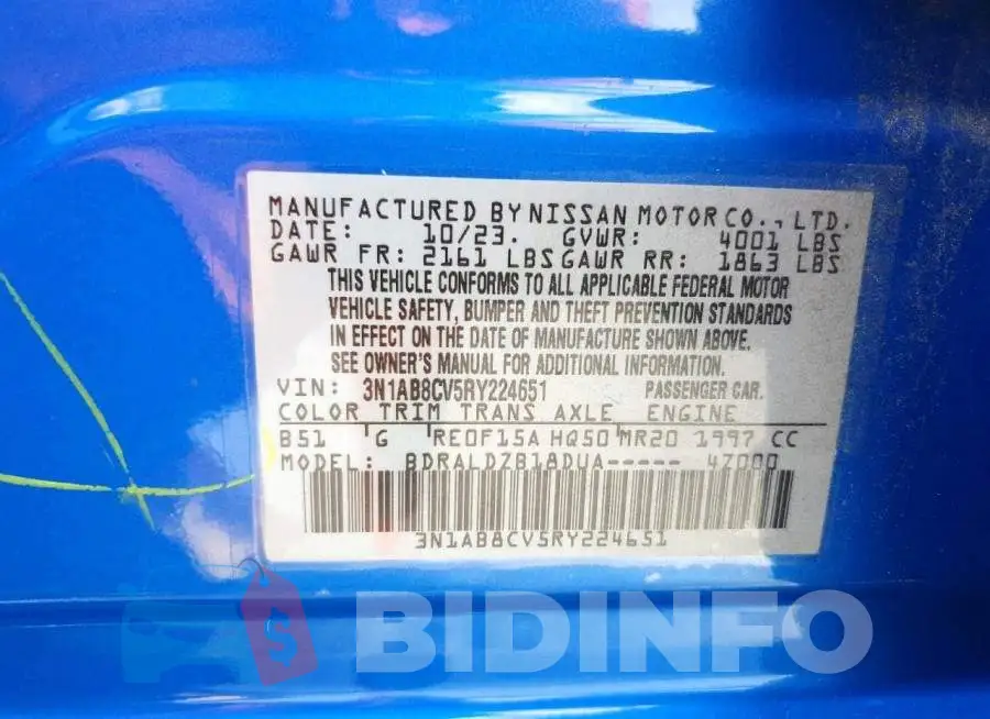 3N1AB8CV5RY224651 Photo# 12