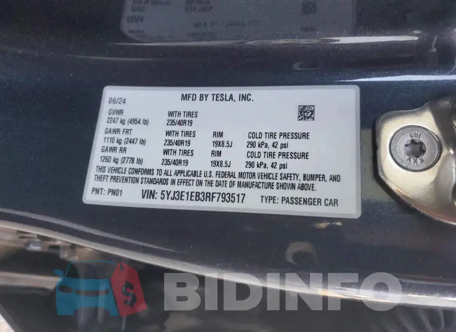 5YJ3E1EB3RF793517 Photo# 12