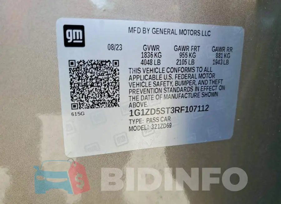 1G1ZD5ST3RF107112 Photo# 12