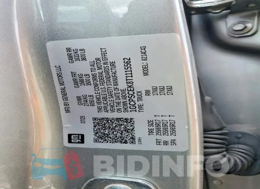 1GCPSCEK8T1115562 Photo# 13