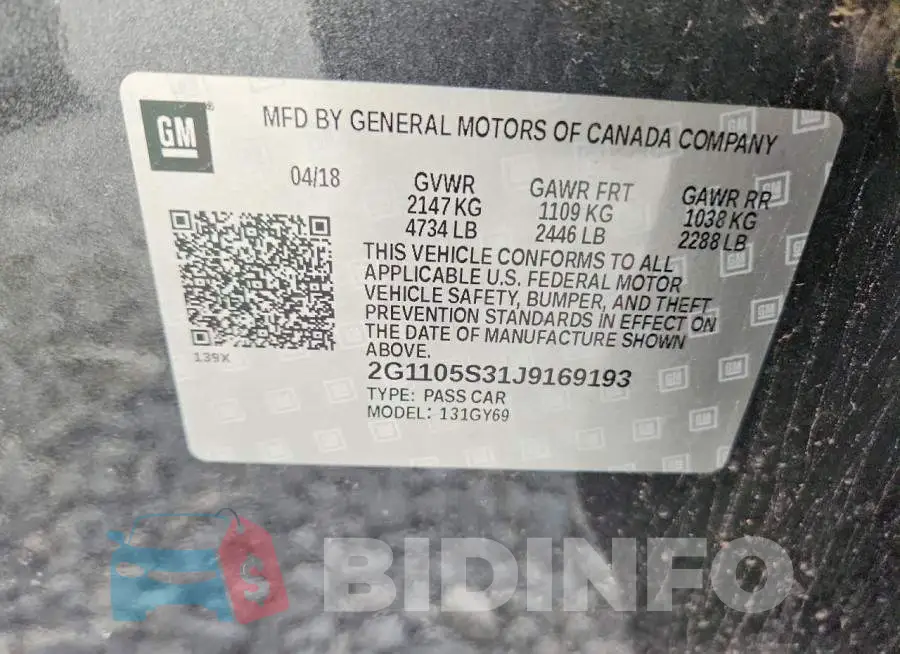 2G1105S31J9169193 Photo# 13